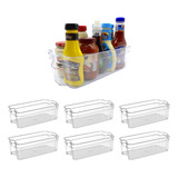 6 Organizadores Refrigerador Bpa Free Españoles 370x160x95