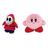 Kit 2 Pelucias Turma Do Mario Bross - Kirby E Shy Guy