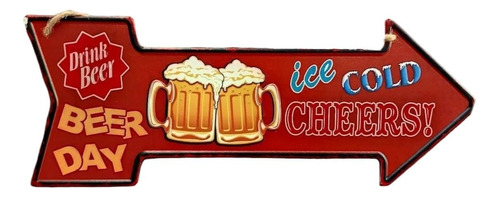 Placas Poster´s  Flecha Beer  Decorativo