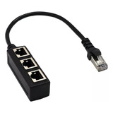 Adaptador De Cable De Red Ethernet Lan 1 A 3 Rj45