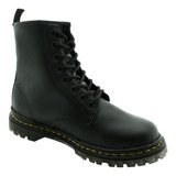 Botas Doctor Wuare Modelo Flex, Piel Negro Suela Humo