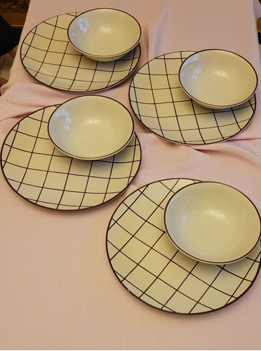 Antiguo Juego 8 Piezas Plato Grande + Bowl Japan  Lote Impec