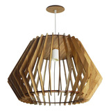 Lampara De Techo Madera Colgante Moderna Comedor 46x30cm Led