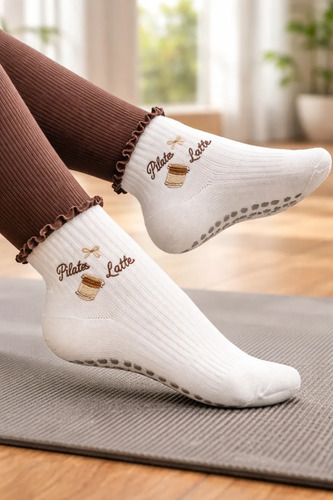Calcetines Antiderrapantes Pilates 1 Par Grip Socks Gym Yoga