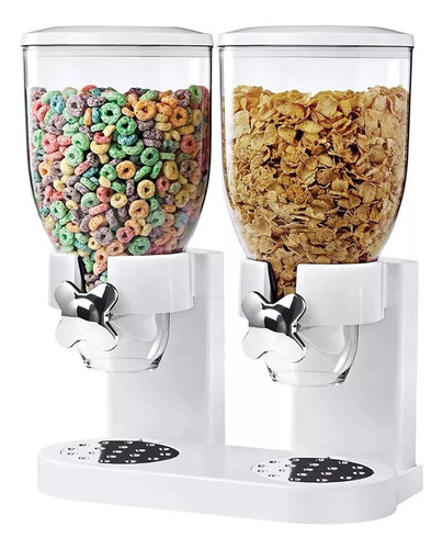 Dispensador De Cereales Doble Cereal Jayma Color Blanco