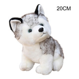 20cm Lindo Perro Mascota Simulación Realista Husky Pomsk Sof