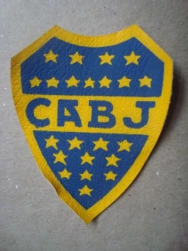 Escudo Cuerina Boca 6x7,3 Original Antiguo Camiseta Futbol