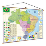Brasil Regional Mapa Banner Politico Escoar Norte Sul Nordeste Sudeste Centro-oeste..  Regiões Geográfico