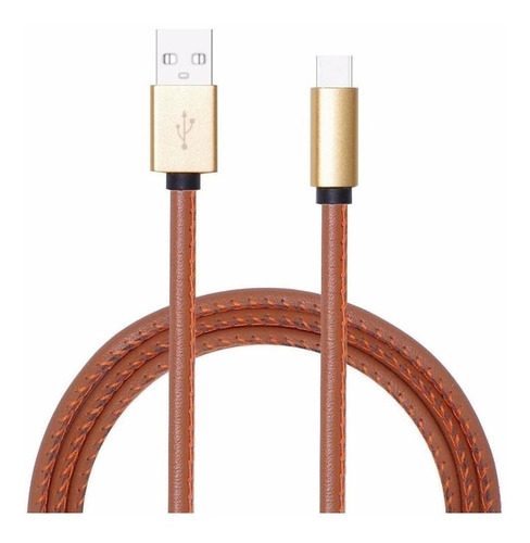 Cable Cargador Amitosai Compatible Con iPhone 1 Metro Cuero Usb A Lightning Mts-usbl1mcuero Amitosai