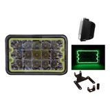 Faro Unidad Luz Led Rectangular 4651 Arillo Verde Ds