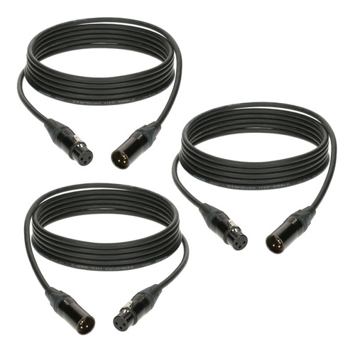 3 Cable Xlr Dmx Canon Para Microfono Canon 9 Metros La Roca