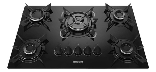 Cooktop 5 Bocas Itatiaia Electra Tripla Gás Preto Bivolt