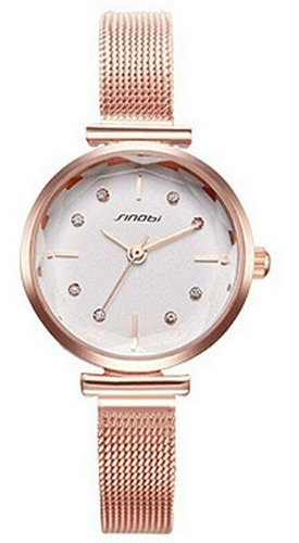 Relógio Feminino Mostrador Pequeno 3atm - Dourado Rosê