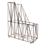 Revistero Talbot Organizador Metal Gold 24x29x9.5 Cm X1u