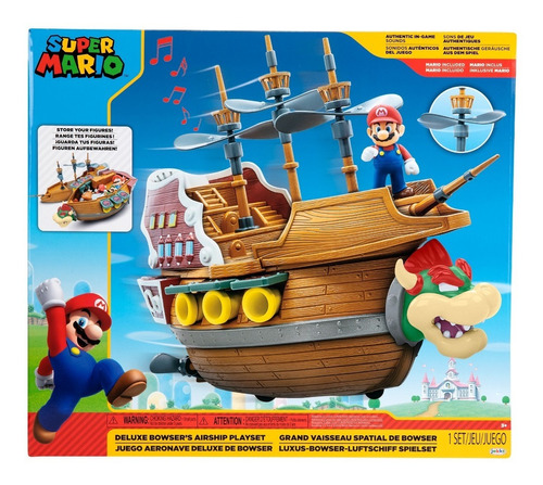 Nintendo Set Figura Super Mario Bros Aeronave Deluxe Bowser