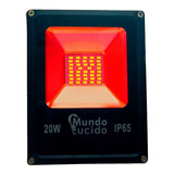 Reflector Led 20w 110 Volts Luz Roja Oferta Exteriores Ip65 