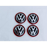 4 Centros Rines Vw Golf Gli Jetta Gti Mk7 Rojo 19-21