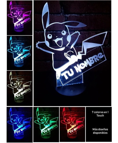 Lampara Led 3d Rgb Acrilico Thinkerbell Mickey Personalizada