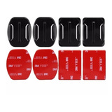 Pack 4 Bases Monturas Adhesiva Curva Y Plana Para Gopro Hero