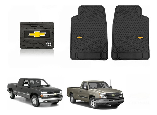 Par Tapetes Bt Logo Chevrolet Silverado 1999 A 2006