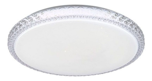 Plafon Lustre Cristal Acrílico Moderno Sobrepor Redondo 24w Cor Branco 110v/220v