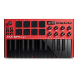 Akai Mpk Mini Mk3 Controlador Midi, Stock Inmediato. Color Rojo