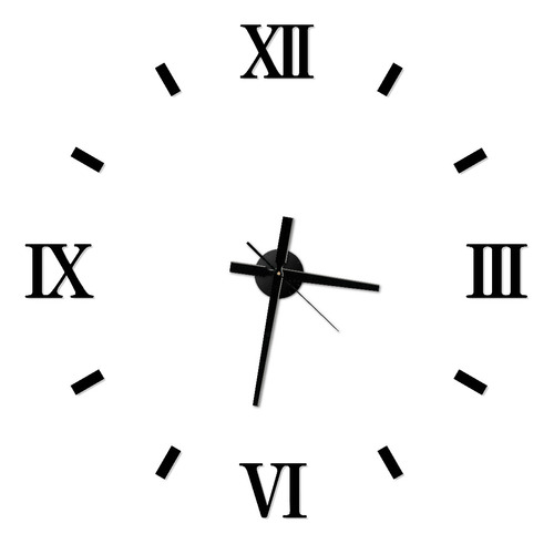 Reloj De Pared Moderno 3d Grande Decoración Agujas Largas Xl