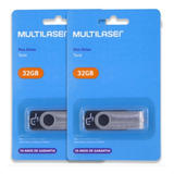 Kit 2 Pen Drive 32gb Multilaser Original Com Nfe + Garatia  