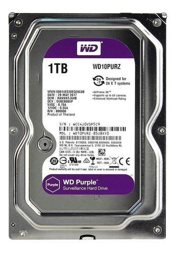 Disco Duro Wd Purple 1tb Para Dvr Seguridad Garantia Mrclick