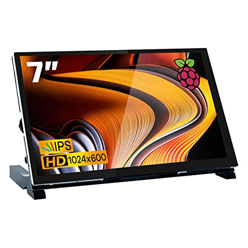 Pantalla Tactil 7 Ips 1024x600 Hdmi Audio Raspberry Pi-negro