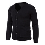 Suéter Cárdigan Moda De Hombre Abrigo Sweater Camisa De Lana