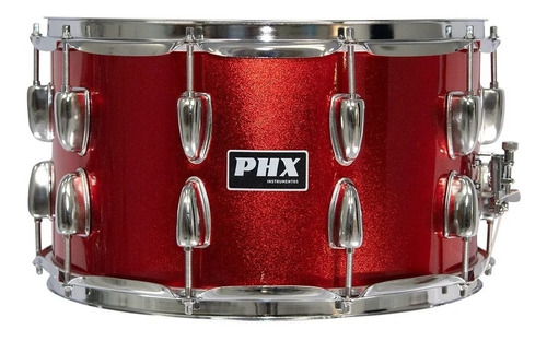 Caixa De Bateria 14x8 Phx 580 Vermelho Com 10 Afinações Cor Do Casco 0