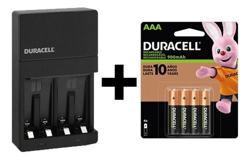 Cargador + 8 Baterias Aaa  900mah Recargable Duracell Dx1500