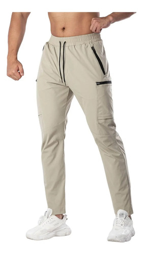Pantalones Deportivos Para Hombre, Color Liso, Senderismo, O