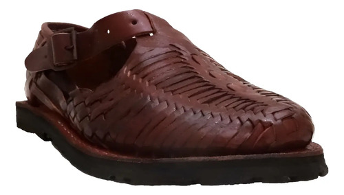 Huarache Artesanal Norteño De Llanta Tabaco
