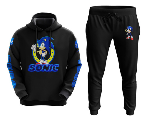 Conjunto De Moletom Sublimado Top Game Super Sonic Oferta 