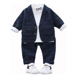 Conjunto Traje Formal For Bebé Niño Camisa Pantalón Saco /3