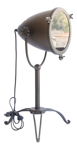 Lámpara De Mesa Industrial N°3 Metal Estilo Reflector