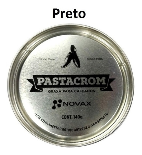 Pasta Graxa De Sapato Couro Novax 140g Pastacrom