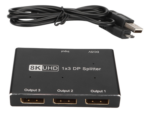 Displayport Splitter 1x3 Triple Mst Sst Hub 1.4 Para Ios