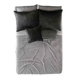 Cobertor Queen Size Suave Cobertor Gris Queen Frazada Gris