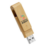 Pendrive Madera 16 Gb Logo Empresa Personalizado + Caja X10u