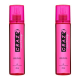 2 Body Splash Crazy Morango Água De Cheiro 250ml Original