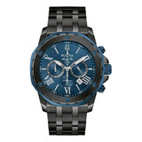 Reloj Bulova Marine Star Serie Crono Negro 98b410 Ts Color Del Fondo Azul