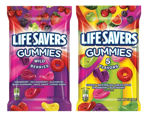 2pack Gomitas Salvavidas Lifesavers Gummies Frutas Y Berries
