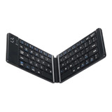 Teclado Portátil Dobravel Bolsa Sem Fio Compacto Bluetooth Cor De Teclado Preto