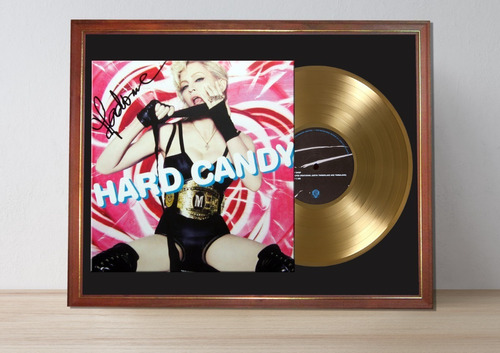 Madonna Hard Candy Tapa Lp Firmada Y Disco De Oro Enmarcados