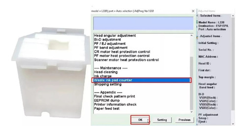 Caja De Mantenimiento De Almohadillas Para Epson L5190 Et470