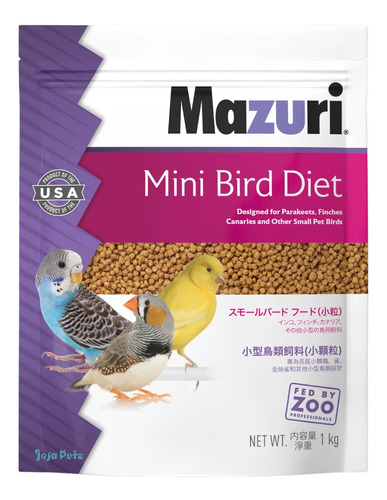 Alimento Mazuri Small Mini Bird Diet 0,9 Kg Aves