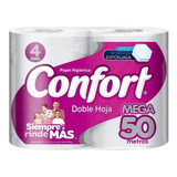 Papel Higiénico Confort 50mt X4 Rollos 